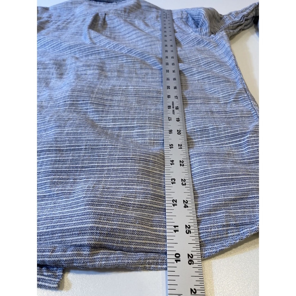 Marine Layer Shirt MensLarge Blue Gray Striped Button Up Long Sleeve Pocket - Picture 7 of 10
